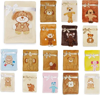 Produktbild von superweiche Babydecke besonders kuschelig 100x75cm, Modell:beige - Bär 4 Beine