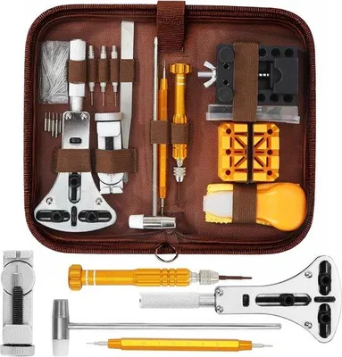 Productafbeelding van Horlogereparatieset 149-delig met batterijvervanger, armbandverwijderaar en pensluiter