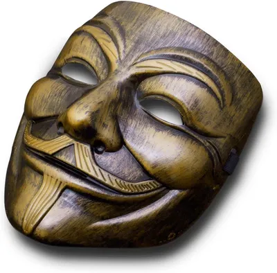 Produktbild von Premium Guy Fawkes Maske V wie Vendetta Anonymous Luxus Ganzkopfmaske für Halloween Karneval & Fasching Cosplay Kostüm Zubehör Uni
