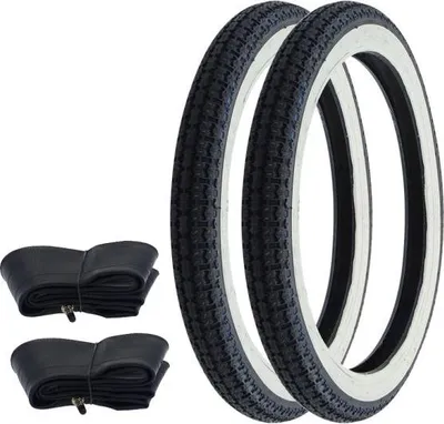 Obrázok produktu pre 2x pneumatiky Whitewall Kenda K252 2.25-16 (2 1/4 x 16) 31L TT + duša