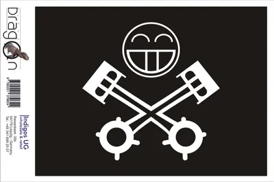 Produktbild von Aufkleber / Autoaufkleber - JDM / Die cut / Auto / OEM - Motor smile - 210x210mm weiß - Heckscheibe / Heckscheibenaufkleber