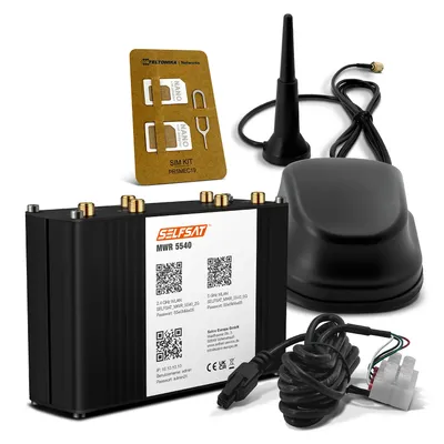 Produktbild von SELFSAT MWR 5540 5G Cat 12 WLAN Router bis 2,6 Gbps inkl. SELFSAT 5G Antenne schwarz