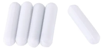 Imagen del producto de 5 unidades de barras de agitación de PTFE blanco, tipo C, para laboratorios, barras de agitación para laboratorios de entomología, compatibles con agitadores magnéticos