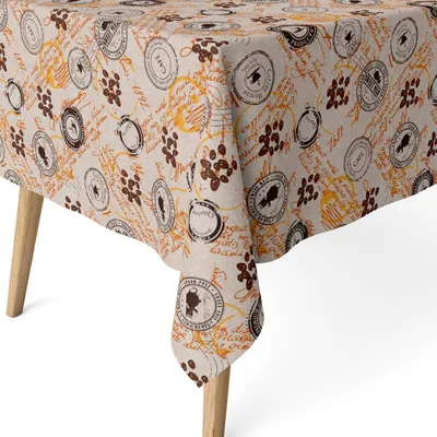 Vlekabweisende Tischdecke 250x140 cm, rechteckig, braun