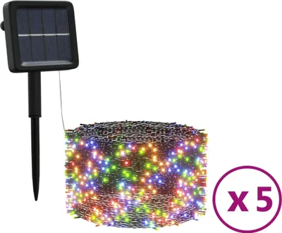 Produktbild von vidaXL Solar-Lichterketten 5 Stk. 5x200 LED Mehrfarbig Innen Außen