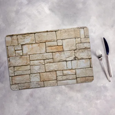Produktbild von Tischset 4x45x30 cm Platzset Tischmatte Platzmatte Untersetzer - Natural Steine Motive