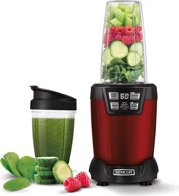 Zdjęcie produktu dla SENCOR SNB 6601RD Mikser stojący, owoce, warzywa, mikser kuchenny, smoothie, nutri blender, czerwony