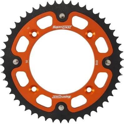 Produktbild von Stealth-Kettenrad Supersprox 428 - 50Z (orange) RST-898:50-ORG|ID 110,0 LK 132,0 4-Loch