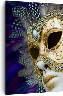 Produktbild von Bild auf Leinwand - Leinwandbild - Einteilig - Maske Gesicht Mysterium - 70x100cm - Wand Bild - Wanddeko - Wandbilder - Leinwanddruck - Wanddekoration - Leinwand bilder - Wandbild - PA70x100-0147