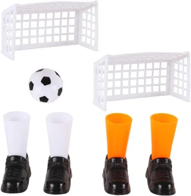Image de Set de mini-foot, jeu de table avec deux buts, compact et amusant