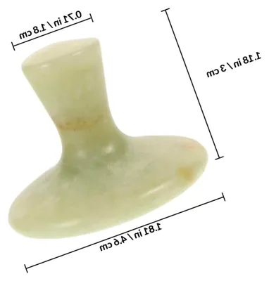 Produktbild von Gesichtsmassagegerät aus Xiuyan Jade in Pilzform zur Unterstützung der Hautregeneration und Entspannung