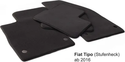 Produktbild von Fußmatten Fiat Tipo Velours AutomattenSet in Original Qualität 4-teilig Schwarz