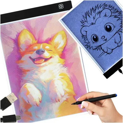 Produktbild von Zeichentisch, Grafiktablett, Zeichenpapier, LED-beleuchtet, A3