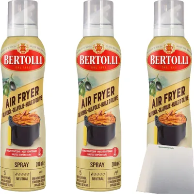Produktbild von Bertolli Spray Airfryer 3er Pack (3x200ml Flasche) + usy Block