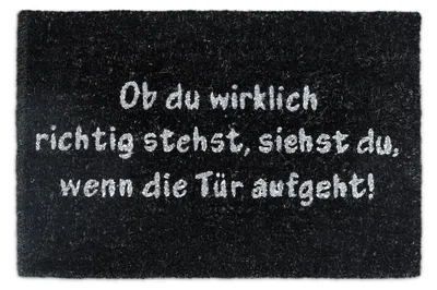 Produktbild von Relaxdays Fußmatte Kokos, 40x60cm, rutschfeste PVC-Unterlage, Schmutzfangmatte aus Kokosfaser, Fußabstreifer, schwarz