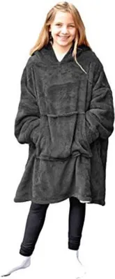 Productafbeelding van Famanu Hoodie-deken met mouwen - Anthraciet