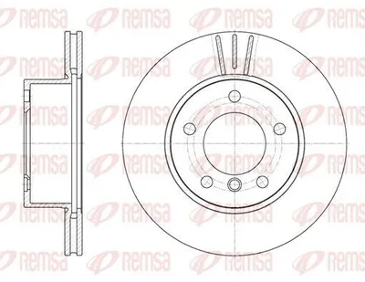 Produktbild von 2x REMSA Bremsscheibe 6651.10 vorne für BMW 1 Schrägheck (E87) 1 Cabrio (E88)