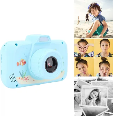 Obrázok produktu pre Digitálny fotoaparát, 2,5K video, 40 MP, fotografie pre batoľatá, s dvoma prednými a zadnými fotoaparátmi, 3,5-palcová obrazovka IPS, batéria 650 mAh, modrá