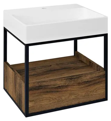 Obrázek produktu pro Základní jednotka SKARA 59x49,5x46,5cm, černý mat/dub collingwood