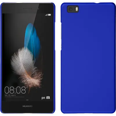 Produktbild von PhoneNatic Case kompatibel mit Huawei P8 Lite 2015 (1.Gen.) - Hülle blau gummiert Hard-case + 2 Schutzfolien