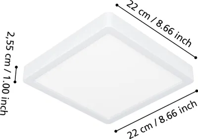 Image de Eglo LED Plafonnier Fueva 6-Z blanc 22 x 22 cm RGB dimmable