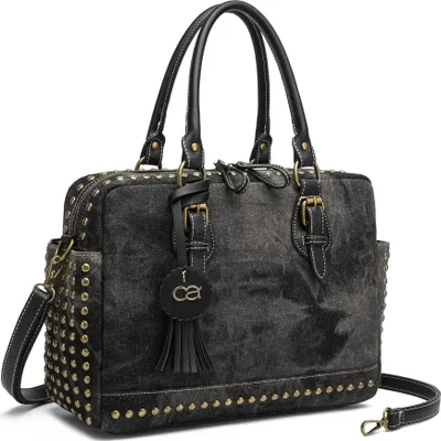 Produktbild von Handtasche Denim aus griffigem Jeansstoff mit Nieten von collezione alessandro