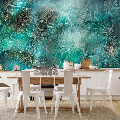 Produktbild von Vlies Fototapete - Turquoise Vegetation 250x175 cm Blätter b-A-0839-a-a