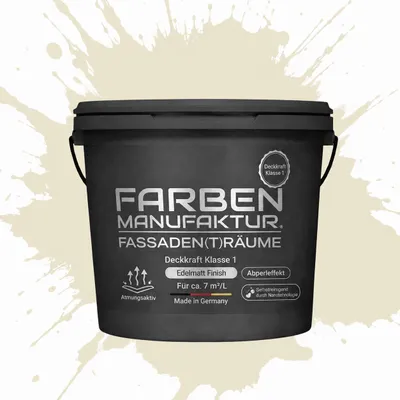 Produktbild von Farben Manufaktur Silikonharz-Fassadenfarbe – Perlweiß RAL 1013 – 10 L