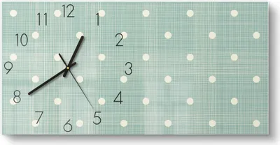 Produktbild von DEQORI Glasuhr 60x30 cm Zahlen 'Serviettendesign' Wanduhr Glas Uhr Design leise