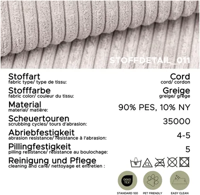 Produktbild von xonox.home Amsterix Schlafsofa L-Form rechts grau-beige B/H/T: 213x95x158cm