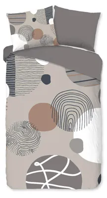 Imagen del producto de Juego de sábanas "Hendrik" - Gris - (140x220 cm) - 100% algodón