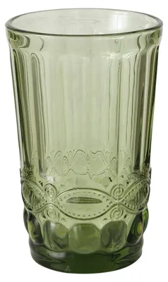 Zdjęcie produktu dla Ozdobna szklanka z zielonego szkła, AURORA, 300 ml