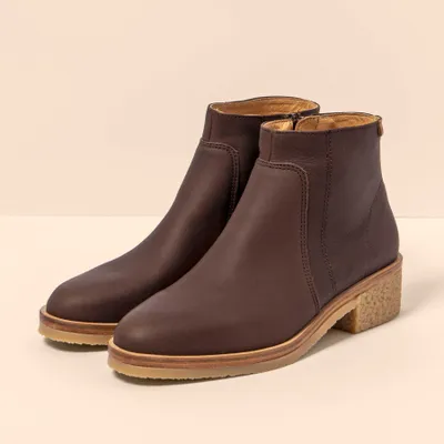 Image de El Naturalista Bottines à talons pour Femme N5943 WAX NAPPA BROWN / IRATI Couleur Marron