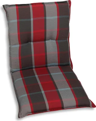 Produktbild von GO-DE Textil, Sesselauflage nieder, Wendeauflage, Karo rot, 23516-02