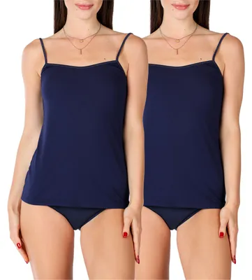 Image de Maillot de corps pour femme Bellivalini en viscose BLV50-218 (bleu, taille S)