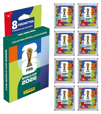 Produktbild von PANINI FIFA World Cup 2026 Eco Blister Packs – 8 Packs, 56 Stickers