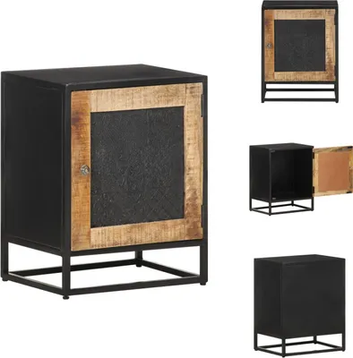 Produktbild von vidaXL Nachttisch 40x30x50 cm Raues Mangoholz -  Nachttische