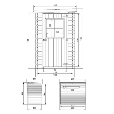 Immagine prodotto di Casetta da Giardino in Legno 2,63 m², capanno da giardino per esterno con Pareti da 19 mm con pavimenti impregnati, TIMBELA M306+M306G