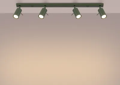Image de Plafonnier MIRAX 4 GU10 vert olive LUMILO