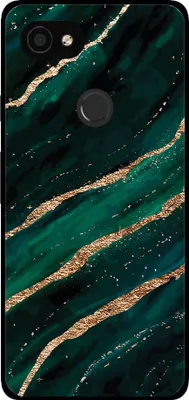 Produktbild von Handyhülle für Google Pixel 3 mit Marmordruck - TPU Backcover Case Marble Design - Grün Gold