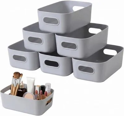 Productafbeelding van Set van 6 Kunststof Opbergmanden - Multifunctionele Opbergdozen voor Keuken