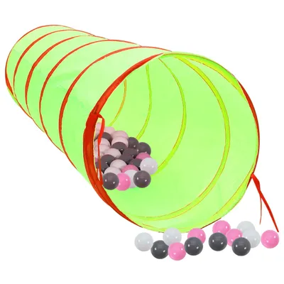Produktbild von vidaXL Spieltunnel mit 250 Bällen Grün 175 cm Polyester