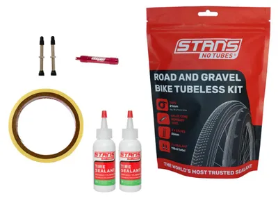 Image de Kit Conversion Tubeless Vélo Route 25mm - Montage Complet Facile - Stans