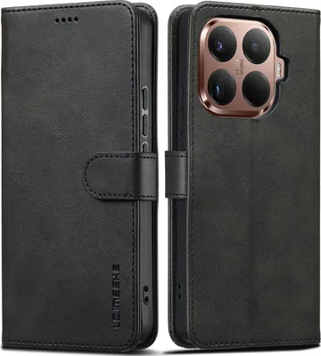 Obrázek produktu pro Pouzdro pro Xiaomi 15T Pro kožené flipové pouzdro s magnetickým uzávěrem a stojánkem, ochranné pouzdro černé