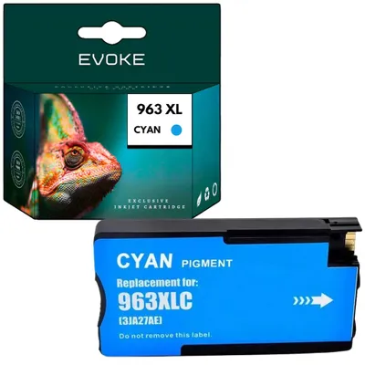 Produktbild von Evoke kompatible Tinte für HP 963XL HP963 3JA27AE Cyan 25 ml 1750 Seiten OfficeJet Pro 9010 9012 9013 9014 9015 9016 9018 9019 9020 9022 9023 9025 9026 9027 9028 9029