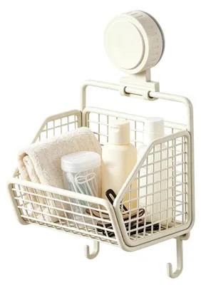 Imagen del producto de Estantería de acero inoxidable y cesta de almacenamiento para cocina y baño