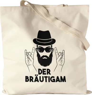 Produktbild von Der Bräutigam Jutebeutel Stoffbeutel Canvas Hochzeit Heiraten JGA Standesamt Geschenk