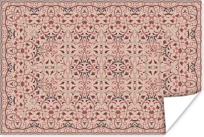 Produktbild von MuchoWow® Poster Persischer Teppich - Teppiche - Rosa 90x60 cm - Schlafzimmer