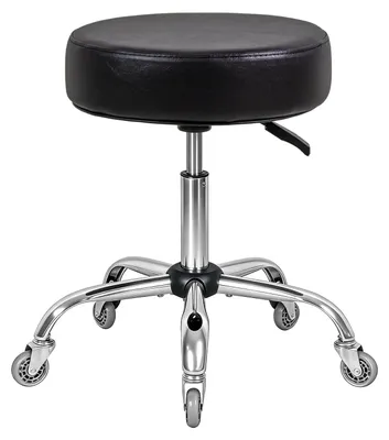 Productafbeelding van Rolkruk voor medische salon en tattoo, verstelbaar met wielen (zwart)