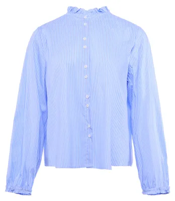Produktbild von Damen Bluse aus Baumwoll-Polyester-Mischung blau S